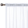 thumbnail image 4 of Abody Rideaux Transparents Salon Poche de Tringle Panneaux de Rideaux Chambre Semi-Transparents Voile Blanc (55 Pieds'Lx84 Pieds'H, 2 Panneaux), 4 of 7