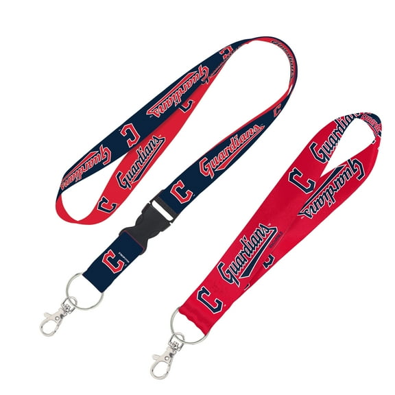 WinCraft Cleveland Guardians 2-Pack Lanyard with Detachable Buckle & Key Strap Set