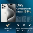 thumbnail image 2 of XUCP-3 in 1 Magnetic Case for iPhone 15 Pro 6.1-Inch with 2 Pack Tempered Glass Screen Protectors, Compatible with MagSafe, Shockproof Bumper Phone Cover (Clear), 2 of 4