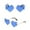 Blue, variant on Only Moment Sunglasses Women Accessories for Women Polyester Trendy Classic Square 70S 80S 90S Vintage Shades Double Bridge Aviators Blue One Size