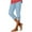 Light Blue, variant on XUNKUSGA Capri Pants for Women Casual Elastic Waist Pull On Jeans for Women Soft Stretchy Womens Denim Shorts Fashion Skinny Cutout Denim Leggings for Women S-3XL,Blue