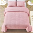 thumbnail image 5 of Mocaletto 2-Piece Reversible Pink Microfiber Quilt Sets, Twin, 5 of 6