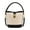 Black, variant on Casual Luxurious Womens Fabric Small Bucket Bag Vintage PU Splicing Spacious Crossbody Shoulder Handbag Purse