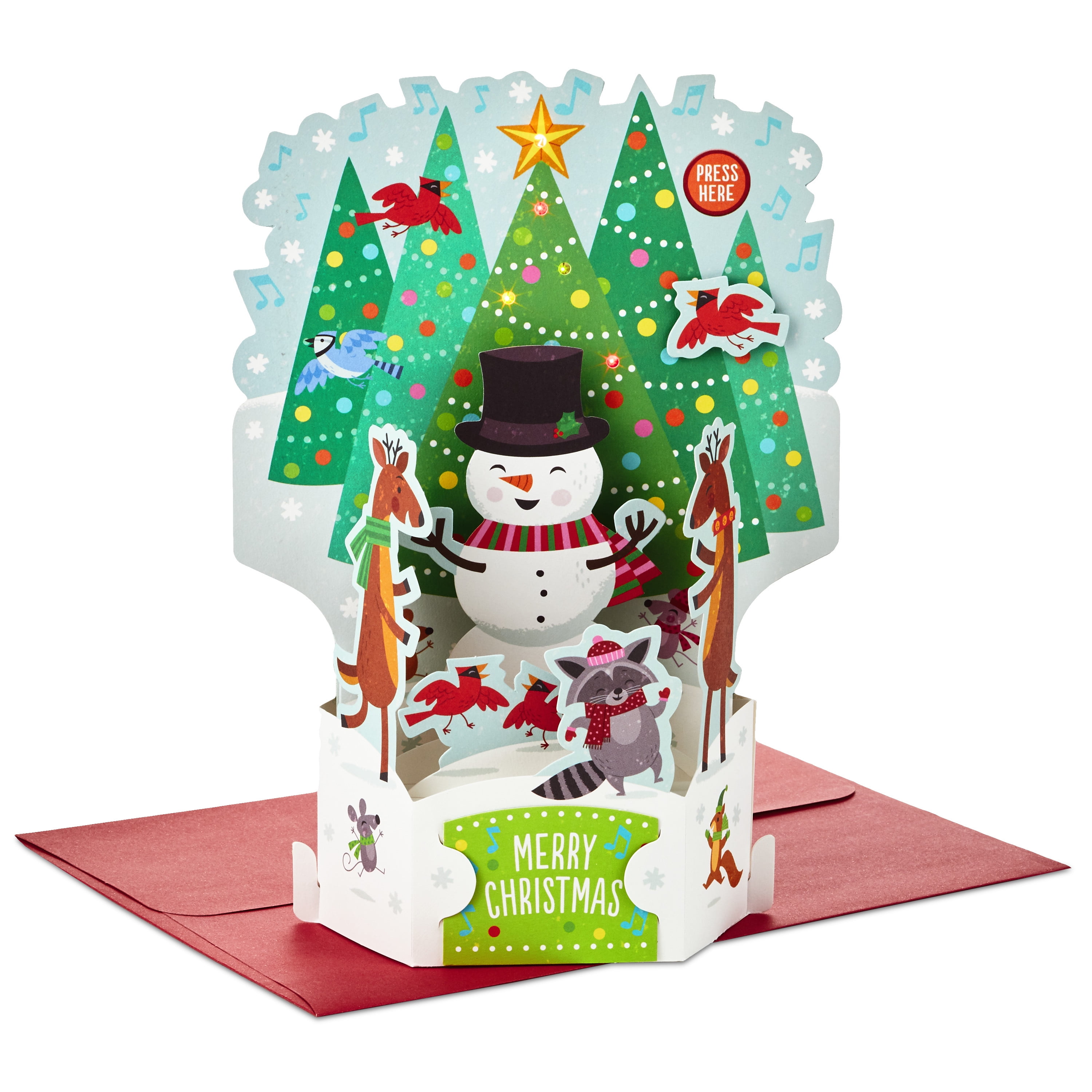 Hallmark Paper Wonder Pop Up Christmas Card with Lights and Music