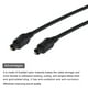 thumbnail image 3 of Cable de audio de fibra óptica Uxcell, cable óptico digital de 34.4 pies, enlace óptico TOS, recto de plástico para TV DVD, negro, 3 of 6