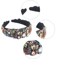 thumbnail image 3 of Diadema barroca adornada con cristales, bandas anchas de terciopelo enjoyadas, ropa brillante para fiesta de bodas, 3 of 5