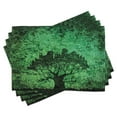 thumbnail image 1 of Ambesonne Green Place Mats Set of 4, Modern City Buildings, Standard Size, Green, 1 of 6