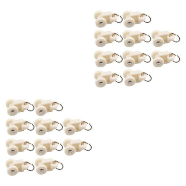 Justharion 10 Pcs Rail de Rideau Coulissant Crochet de Plafond Blanc Style 10 2Set