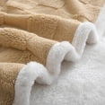 thumbnail image 3 of Fleece Throw Blanket for Sofa - Soft Lightweight Plush Cozy Fuzzy Microfiber Checkered Warm Blanket, 40x60 inches, Camel, 3 of 7