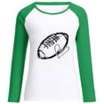 thumbnail image 4 of Midsumdr Fall Tops for Women 2025 Trendy Fashion Lightweight Round Neck Long Sleeve Sweatshirt Rugby Football Printing Casual Spliced T-shirt on Clearance, 4 of 4