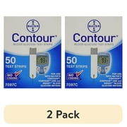 (2 pack) Bayer Contour Blood Glucose Test Strips, 50 Ct