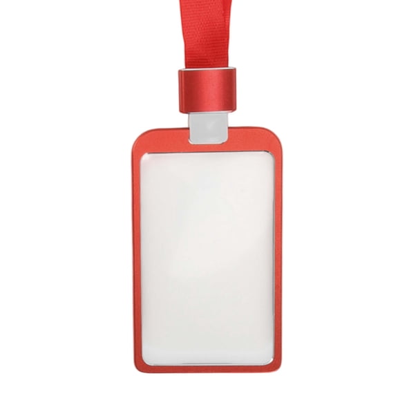Unique Bargains Lanyards for ID Badges Holder with Strap, Durable Card Holder Red