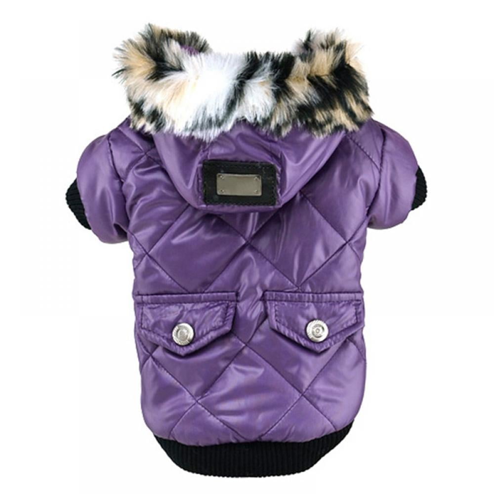 Winter Pet Dog Clothes Super Warm Soft Fur Hood Jacket for Small Dog