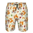 thumbnail image 4 of Kdxio Forest Squirrel Pattern Mens Casual Shorts - Drawstring Summer Beach Sports Shorts for Men, 4 of 9