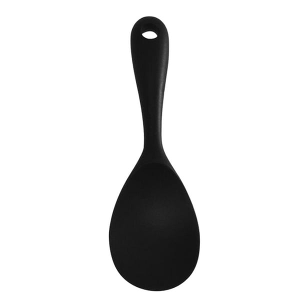 Cuchara de arroz de silicona Kusrkot pala de cocina antiadherente 22,5 Cm Negro