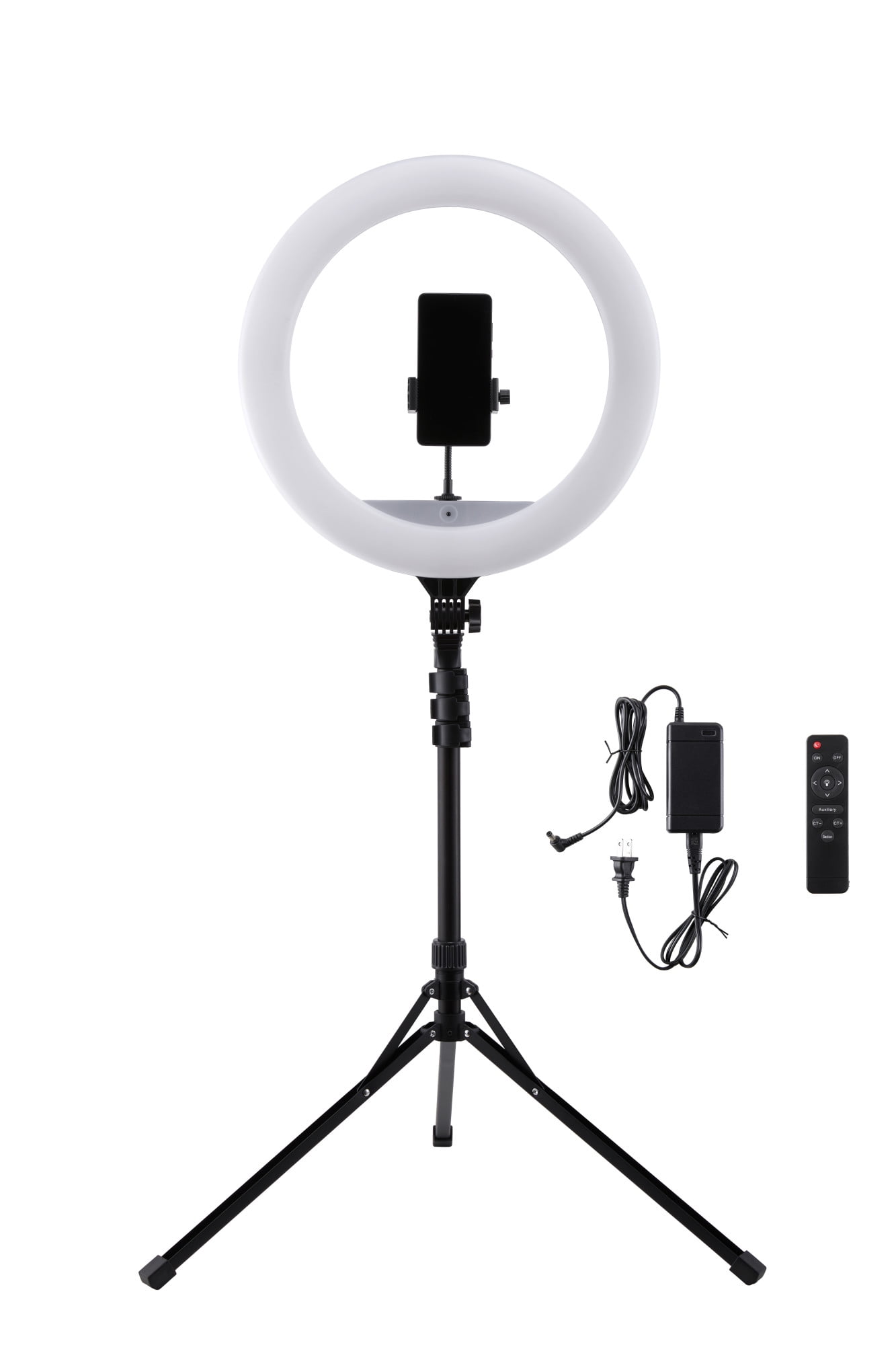 Bandit Vil Ass Vivitar 18-Inch LED Ring Light Set, Adjustable 63-Inch Stand, Wireless  Remote, Locking Phone Cradle, Soft Carry Case, USB Charging Port -  Walmart.com