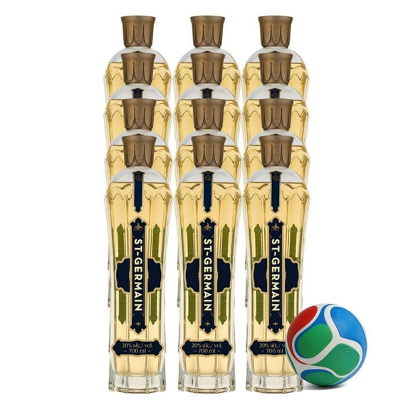 12 Licor St Germain 750 ml + Balón Mini