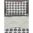 thumbnail image 3 of Black and White Comforter & Sham Bedding Set, Abstract Classic Modern Style Geometry Pattern with Striped Rounds, 3 pcs Duvet Set Microfiber Filling Quilt, 5 Sizes, Black and White, by Ambesonne, 3 of 4