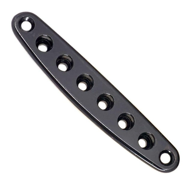 Milaget Black Guitar Bridge String Thru Body Ferrules Bushing Plate Guitar Accessory
