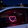 thumbnail image 5 of Solar Powered Heart Shaped LED Ambient Light – Neon Decorative Lamp Suction Cup Easy Installation For Sedans Trucks RVs In, 5 of 8