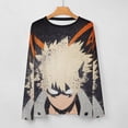 thumbnail image 5 of My Hero Academia Women's Pajama Top 3D Digital Print Sleepwear Trendy Crewneck Pullovers Long Sleeve Shirts 2XL, 5 of 8