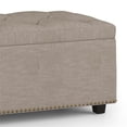 thumbnail image 4 of Hamilton Pouf de Rangement Rectangulaire à Dessus Relevable 44 Pouces L en Tissu Aspect Lin Naturel, 4 of 7