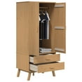 thumbnail image 3 of vidaXL Wardrobe OLDEN Brown 76.5x53x172 cm Solid Wood Pine, 3 of 5