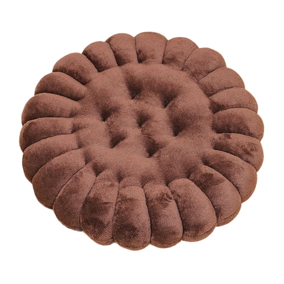 Fzaqwen Plush Floor Cushion Comfortable Chair Cushion Floor Cushion for Office Sofa Home Round Brown