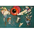thumbnail image 2 of Kandinsky, Wassily 14x11 Black Ornate Wood Framed with Double Matting Museum Art Print Titled - Around the Circle no.677 1940, 2 of 4