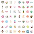 thumbnail image 2 of Paquete de pegatinas Coconut Girl Tropical Hawaiian Beach x60, 2 of 2