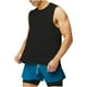 thumbnail image 2 of pstuiky Camisetas sin mangas para hombre, Camiseta deportiva de secado rápido de color liso con cuello redondo informal para hombre Tops elegantes para mujer xxl, 2 of 5