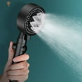 thumbnail image 5 of AuroraX Black Shower Head,Water Filter Handheld High Pressure Adjustable 5 Spray Modes Showerhead Simple Installation Power Wash Clean Hair and Skin, 5 of 5