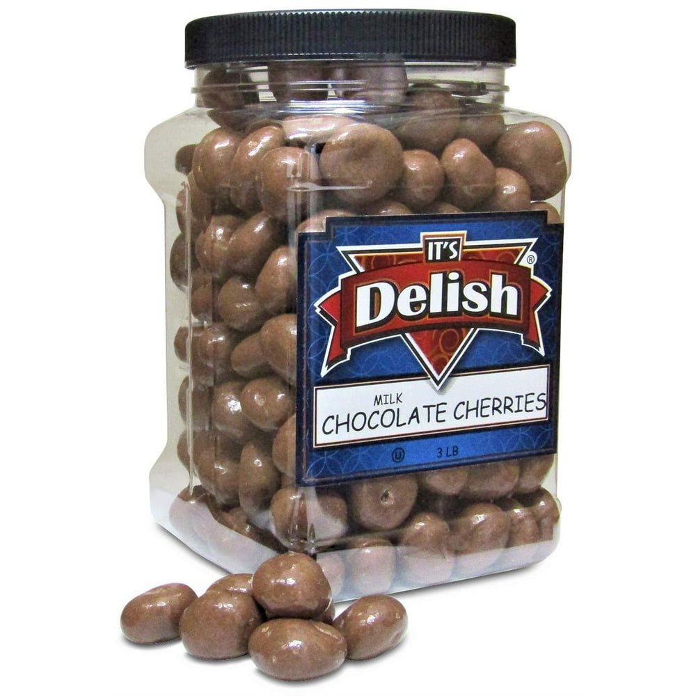 Gourmet Milk Chocolate Covered Cherries by It's Delish, 3 lbs Jumbo