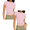 X Pink-2 Pack, variant on Yuanlook Women's Crew Neck Ribbed Skim Short Sleeve Fitted T Shirts Casual Basic Tight Tees Stretchy Tops for Women S-XXL