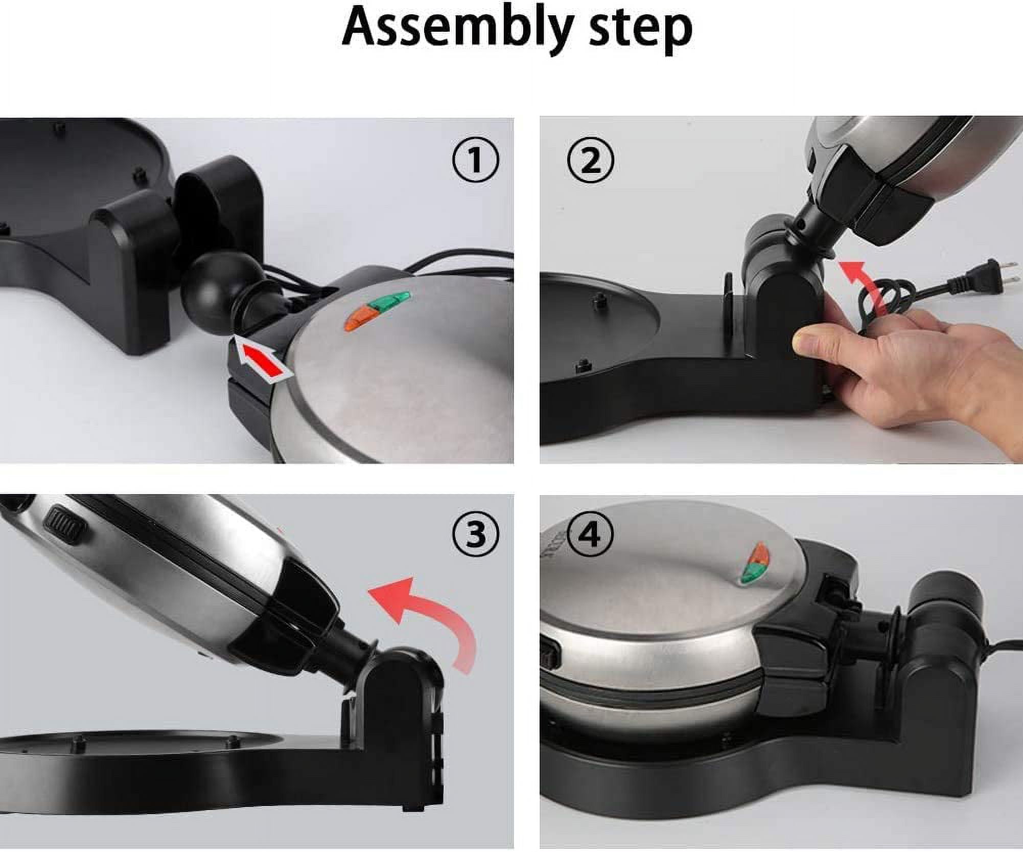 Secura Upgrade Automatic 360 Rotating Non-Stick Belgian Waffle Maker w/Remo Secura Upgrade Automatic 360 Rotating Non-Stick Belgian Waffle