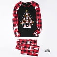thumbnail image 3 of Matching Snowman Christmas Pajamas, Buffalo Plaid Christmas Tree Print, Unisex Holiday PJs, 3 of 7