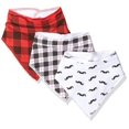 thumbnail image 2 of Hudson Baby Infant Boy Cotton Fleece Bandana Bibs 3pk, Mustache, One Size, 2 of 2