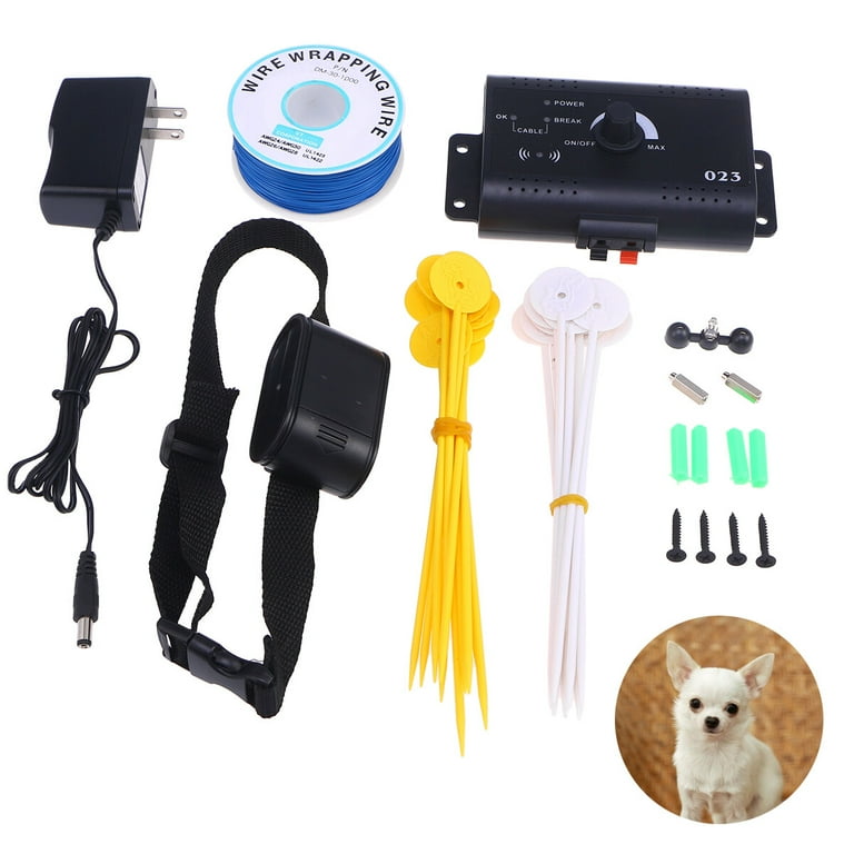Electric Dog Fence Waterproof and Battery Operated Training Collar Above Ground Underground Dog Fence Containment System Suitable for Small