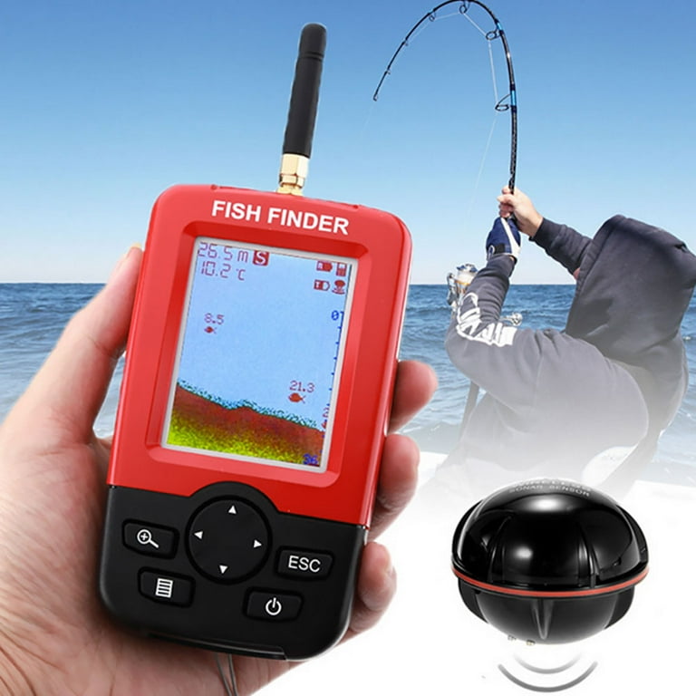 Cheers.US Fish Finder Wireless Sonar Sensor Sounder Ocean Fish Detector for  fishing