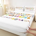thumbnail image 3 of Homewish Kids Cartoon Animals 4-Piece Full Size Sheets,Colorful Numbers Bed Sheets,Kawaii Wildlife Lightweight Sheet Sets,Microfiber Bedroom Decor, 3 of 7