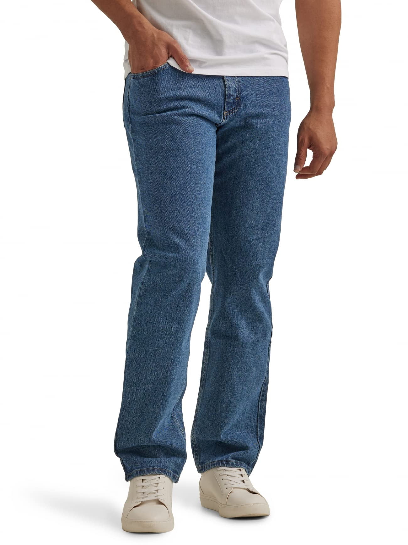 Wrangler Authentics Men's Classic 5-Pocket Relaxed Fit Jean, Dark ...