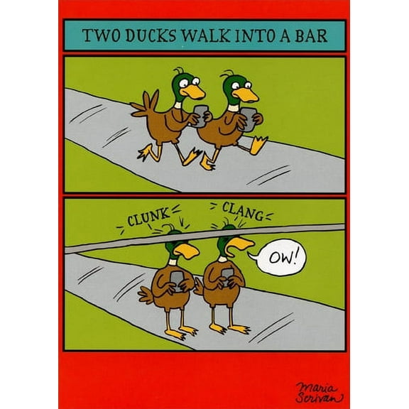 Recycled Paper Greetings Ducks Walk Into A Bar Funny / Humorous Birthday Card