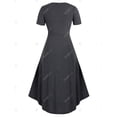 thumbnail image 2 of Vestido de Cuello con Estampado de Flores en Talla Extra Rosegal Vestidos casuales de talla grande, 2 of 5