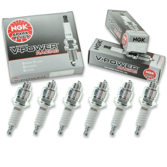 6 pc NGK 2891 V-Power Racing Spark Plugs for 266 72 A12 AR72 HD3-4 J63Y Ignition Wire Secondary