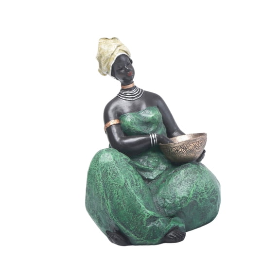 African Statue and Sculptures African Woman Figurines Collectible Art Crafts Home Decors Accent for Table Shelf Decors