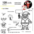 thumbnail image 2 of Santa Claus Navideño 1.2mts Con Letrero Decorativo Luz Led, 2 of 5
