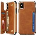 thumbnail image 3 of iPhone Xs Max Luxury PU Leather Wallet Case with Card Holder,2 Magnetic Clasp,Card Cash Slots,Stand Function Flip Wrist Lanyard Strap Back Case for iPhone Xs Max 6.5",Khaki, 3 of 17