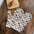 thumbnail image 5 of Pioneer Flower Floral Print Pattern Oven Mitt 2-Pack Set, Heat Resistant Kitchen Gloves, 7.7" X 12", 5 of 6