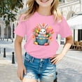 thumbnail image 2 of LUOGENLI T-shirts Easter Children's Cute Rabbit Easter Egg Casual T Shirt Easter Shirts for Girls 10-12 Trendy 130, 2 of 4