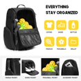 thumbnail image 3 of Bolsa de pickleball Saboos, con capacidad para 4 a 8 remos, mochila grande, 3 of 5